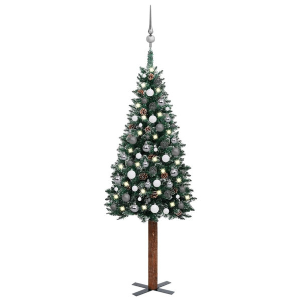 The Seasonal Aisle Lighted Artificial Cypress Christmas Tree Wayfair